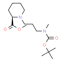 ChemSpider 2D Image | Methyl (2R)-1-[3-(methyl{[(2-methyl-2-propanyl)oxy]carbonyl}amino)propyl]-2-piperidinecarboxylate | C16H30N2O4