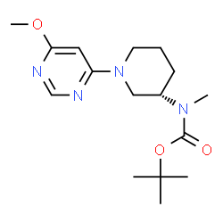ChemSpider 2D Image | 2-Methyl-2-propanyl [(3S)-1-(6-methoxy-4-pyrimidinyl)-3-piperidinyl]methylcarbamate | C16H26N4O3