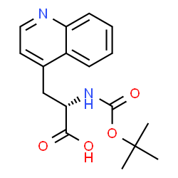 ChemSpider 2D Image | N-{[(2-Methyl-2-propanyl)oxy]carbonyl}-3-(4-quinolinyl)-L-alanine | C17H20N2O4