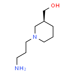 ChemSpider 2D Image | [(3S)-1-(3-Aminopropyl)-3-piperidinyl]methanol | C9H20N2O