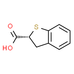ChemSpider 2D Image | (2R)-2,3-Dihydro-1-benzothiophene-2-carboxylic acid | C9H8O2S