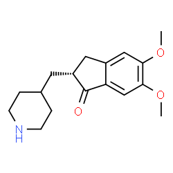 ChemSpider 2D Image | (2R)-5,6-Dimethoxy-2-(4-piperidinylmethyl)-1-indanone | C17H23NO3