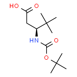 ChemSpider 2D Image | (3S)-4,4-Dimethyl-3-({[(2-methyl-2-propanyl)oxy]carbonyl}amino)pentanoic acid | C12H23NO4