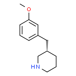 ChemSpider 2D Image | (3S)-3-(3-Methoxybenzyl)piperidine | C13H19NO