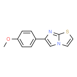 ChemSpider 2D Image | 6-(4-Methoxyphenyl)imidazo[2,1-b][1,3]thiazole | C12H10N2OS