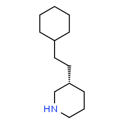 ChemSpider 2D Image | (3R)-3-(2-Cyclohexylethyl)piperidine | C13H25N