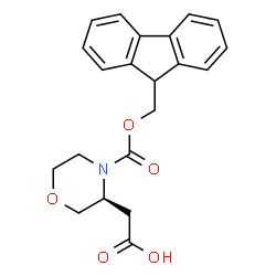 ChemSpider 2D Image | {(3S)-4-[(9H-Fluoren-9-ylmethoxy)carbonyl]-3-morpholinyl}acetic acid | C21H21NO5