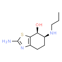 ChemSpider 2D Image | (6S,7S)-2-Amino-6-(propylamino)-4,5,6,7-tetrahydro-1,3-benzothiazol-7-ol | C10H17N3OS