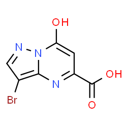 ChemSpider 2D Image | 3-Bromo-7-hydroxypyrazolo[1,5-a]pyrimidine-5-carboxylic acid | C7H4BrN3O3
