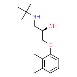 ChemSpider 2D Image | (2R)-1-(2,3-Dimethylphenoxy)-3-[(2-methyl-2-propanyl)amino]-2-propanol | C15H25NO2