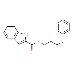 ChemSpider 2D Image | N-(3-Phenoxypropyl)-1H-indole-2-carboxamide | C18H18N2O2