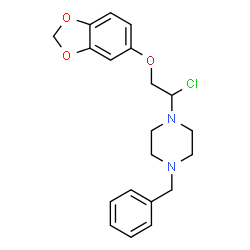 ChemSpider 2D Image | 1-[2-(1,3-Benzodioxol-5-yloxy)-1-chloroethyl]-4-benzylpiperazine | C20H23ClN2O3