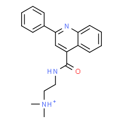 ChemSpider 2D Image | N,N-Dimethyl-2-{[(2-phenyl-4-quinolinyl)carbonyl]amino}ethanaminium | C20H22N3O