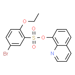 ChemSpider 2D Image | 8-Quinolinyl 5-bromo-2-ethoxybenzenesulfonate | C17H14BrNO4S