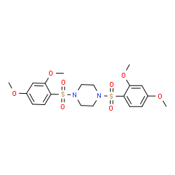 ChemSpider 2D Image | 1,4-Bis[(2,4-dimethoxyphenyl)sulfonyl]piperazine | C20H26N2O8S2
