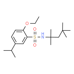 ChemSpider 2D Image | 2-Ethoxy-5-isopropyl-N-(2,4,4-trimethyl-2-pentanyl)benzenesulfonamide | C19H33NO3S