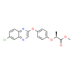 ChemSpider 2D Image | Methyl (2S)-2-{4-[(6-chloro-2-quinoxalinyl)oxy]phenoxy}propanoate | C18H15ClN2O4