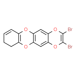 ChemSpider 2D Image | 2,3-Dibromo-7,8-dihydro[1,4]dioxino[2,3-b]oxanthrene | C14H8Br2O4