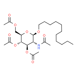 ChemSpider 2D Image | Undecyl 2-acetamido-3,4,6-tri-O-acetyl-2-deoxy-beta-D-glucopyranoside | C25H43NO9