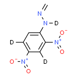 ChemSpider 2D Image | (N-~2~H)Formaldehyde [2,4-dinitro(3,5-~2~H_2_)phenyl]hydrazone | C7H3D3N4O4