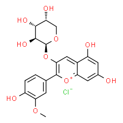 ChemSpider 2D Image | Peonidin 3-arabinoside | C21H21ClO10