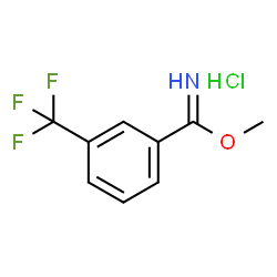 ChemSpider 2D Image | Methyl 3-(trifluoromethyl)benzenecarboximidate hydrochloride (1:1) | C9H9ClF3NO