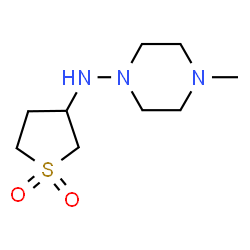ChemSpider 2D Image | N-(1,1-Dioxidotetrahydro-3-thiophenyl)-4-methyl-1-piperazinamine | C9H19N3O2S