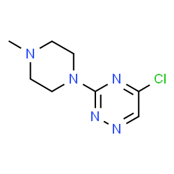 ChemSpider 2D Image | 5-Chloro-3-(4-methyl-1-piperazinyl)-1,2,4-triazine | C8H12ClN5