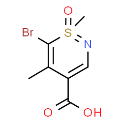 ChemSpider 2D Image | 6-Bromo-1,5-dimethyl-1lambda~4~,2-thiazine-4-carboxylic acid 1-oxide | C7H8BrNO3S
