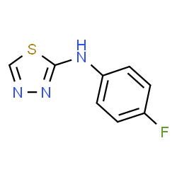 ChemSpider 2D Image | N-(4-Fluorophenyl)-1,3,4-thiadiazol-2-amine | C8H6FN3S