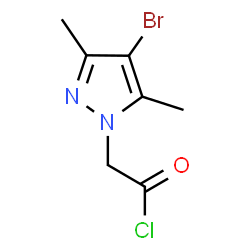 ChemSpider 2D Image | (4-Bromo-3,5-dimethyl-1H-pyrazol-1-yl)acetyl chloride | C7H8BrClN2O