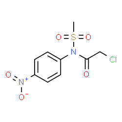 ChemSpider 2D Image | 2-Chloro-N-(methylsulfonyl)-N-(4-nitrophenyl)acetamide | C9H9ClN2O5S