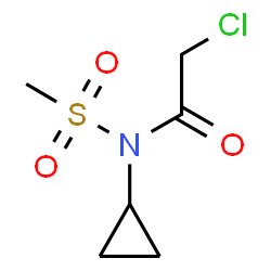 ChemSpider 2D Image | 2-Chloro-N-cyclopropyl-N-(methylsulfonyl)acetamide | C6H10ClNO3S