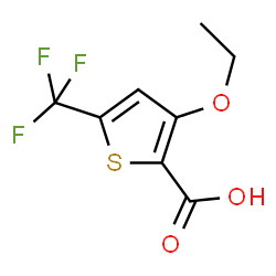 ChemSpider 2D Image | 3-Ethoxy-5-(trifluoromethyl)-2-thiophenecarboxylic acid | C8H7F3O3S