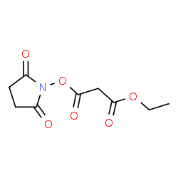 ChemSpider 2D Image | Ethyl 3-[(2,5-dioxo-1-pyrrolidinyl)oxy]-3-oxopropanoate | C9H11NO6
