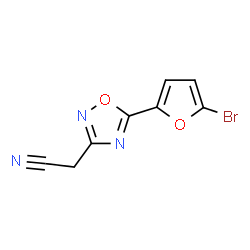 ChemSpider 2D Image | [5-(5-Bromo-2-furyl)-1,2,4-oxadiazol-3-yl]acetonitrile | C8H4BrN3O2