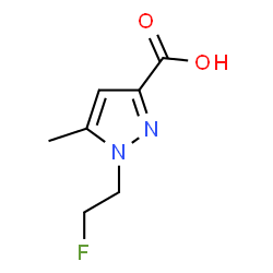 ChemSpider 2D Image | 1-(2-Fluoroethyl)-5-methyl-1H-pyrazole-3-carboxylic acid | C7H9FN2O2