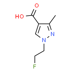 ChemSpider 2D Image | 1-(2-FLUOROETHYL)-3-METHYLPYRAZOLE-4-CARBOXYLIC ACID | C7H9FN2O2