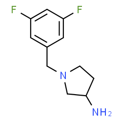 ChemSpider 2D Image | 1-(3,5-Difluorobenzyl)-3-pyrrolidinamine | C11H14F2N2