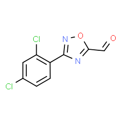 ChemSpider 2D Image | 3-(2,4-Dichlorophenyl)-1,2,4-oxadiazole-5-carbaldehyde | C9H4Cl2N2O2