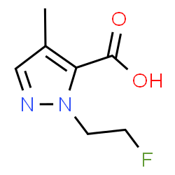ChemSpider 2D Image | 1-(2-Fluoroethyl)-4-methyl-1H-pyrazole-5-carboxylic acid | C7H9FN2O2