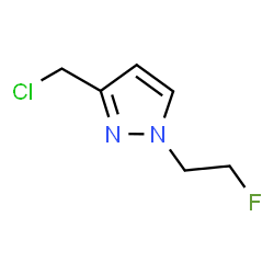ChemSpider 2D Image | 3-(chloromethyl)-1-(2-fluoroethyl)pyrazole | C6H8ClFN2