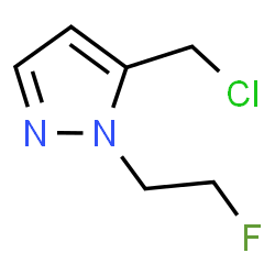 ChemSpider 2D Image | 5-(chloromethyl)-1-(2-fluoroethyl)pyrazole | C6H8ClFN2