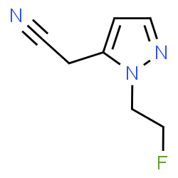 ChemSpider 2D Image | 2-[2-(2-fluoroethyl)pyrazol-3-yl]acetonitrile | C7H8FN3