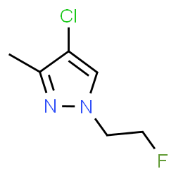 ChemSpider 2D Image | 4-Chloro-1-(2-fluoroethyl)-3-methyl-1H-pyrazole | C6H8ClFN2