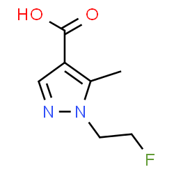 ChemSpider 2D Image | 1-(2-fluoroethyl)-5-methylpyrazole-4-carboxylic acid | C7H9FN2O2