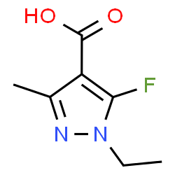 ChemSpider 2D Image | 1-ETHYL-5-FLUORO-3-METHYLPYRAZOLE-4-CARBOXYLIC ACID | C7H9FN2O2