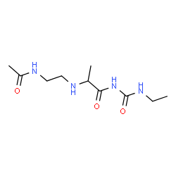 ChemSpider 2D Image | N~2~-(2-Acetamidoethyl)-N-(ethylcarbamoyl)alaninamide | C10H20N4O3
