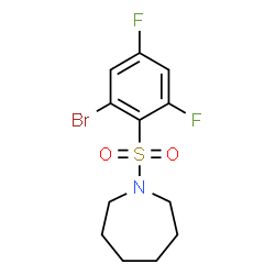 ChemSpider 2D Image | 1-[(2-Bromo-4,6-difluorophenyl)sulfonyl]azepane | C12H14BrF2NO2S