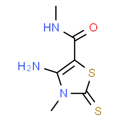 ChemSpider 2D Image | 4-Amino-N,3-dimethyl-2-thioxo-2,3-dihydro-1,3-thiazole-5-carboxamide | C6H9N3OS2